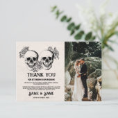 骷髅万聖節感謝祭ウェディングフォトカード 招待状 (スタンド正面)