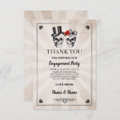 骷髅万聖節感謝祭ウェディング ラスティックカード 招待状 (正面/裏面)