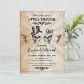 骷髅主題萬聖節派對邀請函 招待状 (スタンド正面)