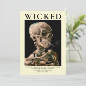 骷髅头像艺术品万圣节邀请函 招待状 (スタンド正面)