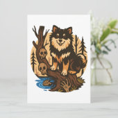 骷髅恐怖森林犬 - ホラーアート 招待状 (スタンド正面)