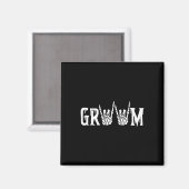 骷髅新郎结婚了！恐怖万圣节惊悚婚礼 マグネット (正面/裏面)