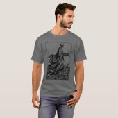 骸骨がチェスをする Tシャツ (正面フル)