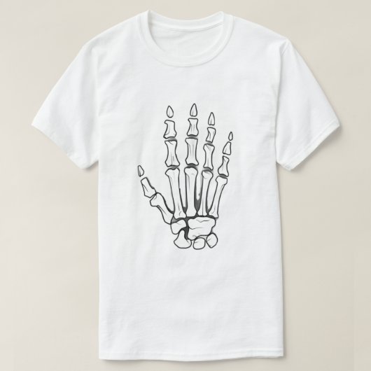 骸骨が裂け出す Tシャツ (デザイン正面)