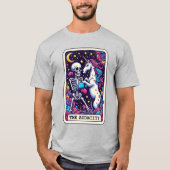 骸骨とユニコーン Audacity タロット Tシャツ (正面)