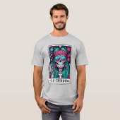 骸骨のラ・チンガーナタロット Tシャツ (正面フル)