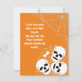 骸骨の山がうごめくハロウィンナイトの不気味な雰囲気 シーズンカード (正面)