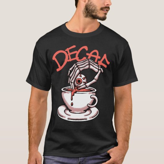 骸骨の手に眼球ストリートウェア Tシャツ (正面)