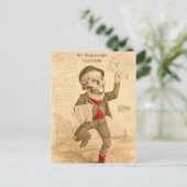 骸骨の新聞配達少年 ポストカード (スタンド正面)