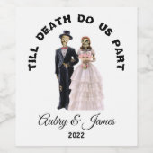 骸骨の花嫁と花婿 ワインラベル (シングルラベル)