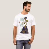 骸骨ろくろ首 ロングネック 日本ストリートウェア Tシャツ (正面フル)