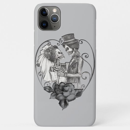 骸骨ラブカップル結婚ダンスウェディング Case-Mate iPhoneケース (裏面)