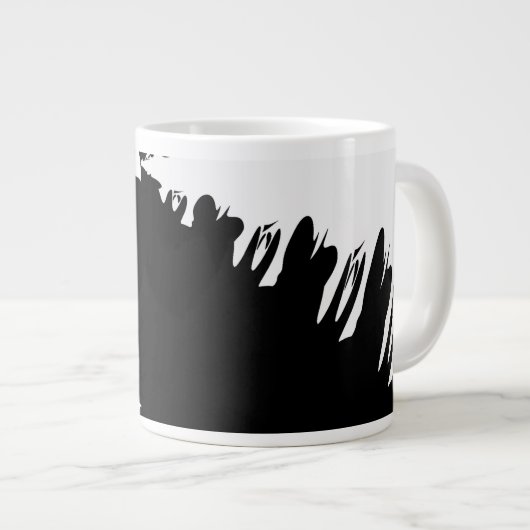 骸骨遊の曲を作る角笛 ジャンボコーヒーマグカップ (正面右)