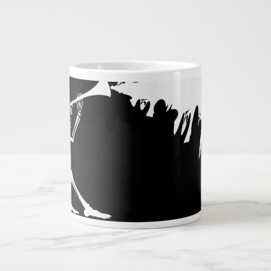 骸骨遊の曲を作る角笛 ジャンボコーヒーマグカップ (正面)