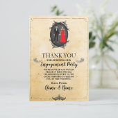 骸骨 ハロウィン サンクス ウェディング ラスティック カード (スタンド正面)