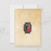 骸骨 ハロウィン サンクス ウェディング ラスティック カード (裏面)