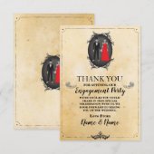 骸骨 ハロウィン サンクス ウェディング ラスティック カード (正面/裏面)