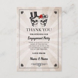 骸骨 ハロウィン サンクス ウェディング ラスティック カード