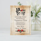 骸骨 ハロウィン サンクス ウェディング ラスティック カード (スタンド正面)