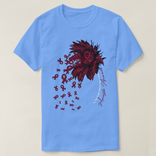 髄膜炎認識度ヒマワリ単独で戦わない Tシャツ (デザイン正面)
