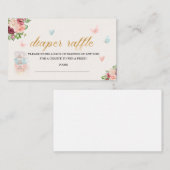 高いお茶の赤ちゃんシャワーおむつラッフルエンクロージャ エンクロージャーカード (正面/裏面)