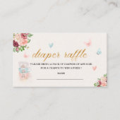 高いお茶の赤ちゃんシャワーおむつラッフルエンクロージャ エンクロージャーカード (正面)