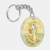 高いアーケードゲームコンソールのキーチェーン キーホルダー (正面左)