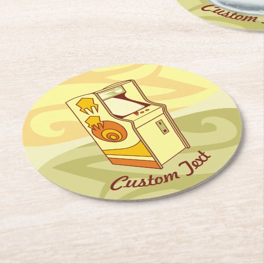 高いアーケードゲームコンソールのラウンド紙コースター ラウンドペーパーコースター (アングル)