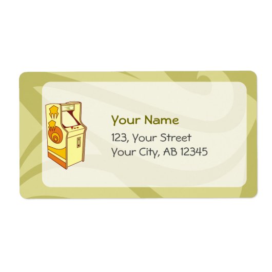 高いアーケードゲームコンソール ラベル (正面)