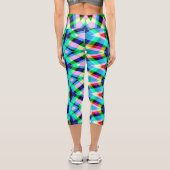 高いウェイストキャプリスはエレガント、ジグザグの設計 カプリレギンス (裏面)