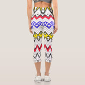 高いウェイストキャプリス、クラシックのジグザグ模様 カプリレギンス (裏面)