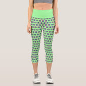 高いウェイストジオメトリキャプリス – スタイリッシュデザイン カプリレギンス (正面)