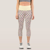 高いウェイストジオメトリキャプリス – スタイリッシュデザイン カプリレギンス (正面)