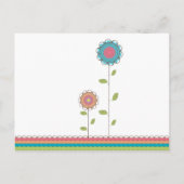 高いカラフル花日付はがきを保存 案内ポストカード (裏面)