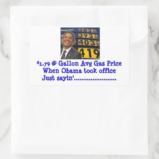 高いガス価格に抗議するガスポンプのシール 長方形シール (バッグ)