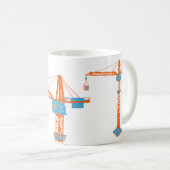 高いクレーンマグからのコーヒー コーヒーマグカップ (正面右)