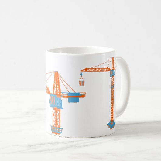 高いクレーンマグからのコーヒー コーヒーマグカップ (正面右)