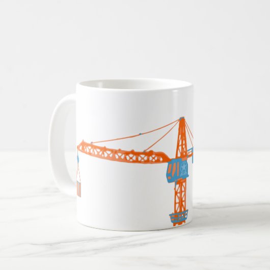 高いクレーンマグからのコーヒー コーヒーマグカップ (正面左)