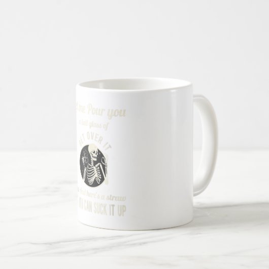 高いグラスを注いで上がろう コーヒーマグカップ (正面右)