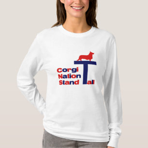 高いコーギーの国家の立場 Tシャツ