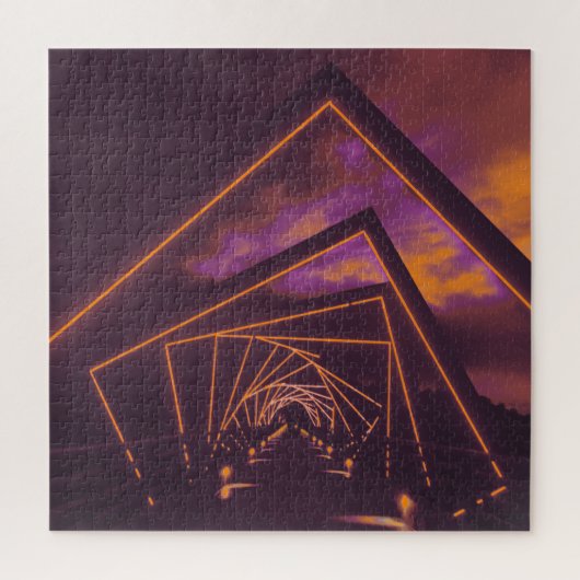 高いトレッスルトレイル橋 ジグソーパズル (縦)