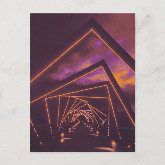 高いトレッスルトレイル橋 ポストカード (正面)