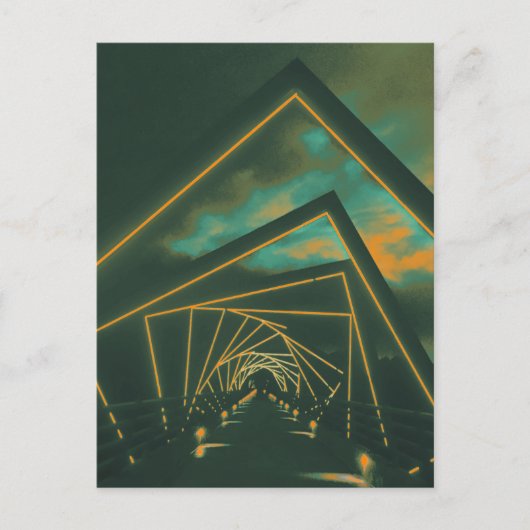 高いトレッスルトレイル橋 ポストカード (正面)