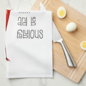 高いフラミンゴの立場はすばらしくおもしろいなことわざのギフトです キッチンタオル (四つ折り)