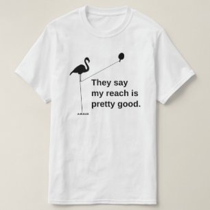 高いフラミンゴテーブルテニスリーチ Tシャツ
