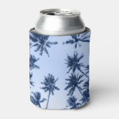 高いヤシの木、青澄んい空。 缶クーラー (缶正面)