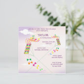 高い上がり – kites誕生日招待状- 6 招待状 (スタンド正面)