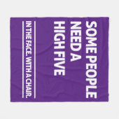 高い五を要する者がある フリースブランケット (正面(横))