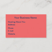 「高い側面の蹴り」の名刺 名刺 (裏面)