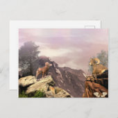 高い国のはがきに2つのラム ポストカード (正面/裏面)